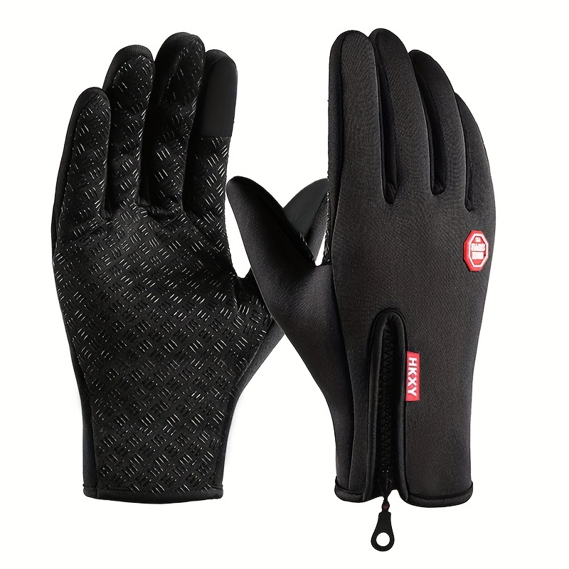 Winter Fishing Gloves 2 Finger Flip Fingerless Gloves Non-slip Waterproof Warm  Winter Gloves for Fishing Cycling Running Black L