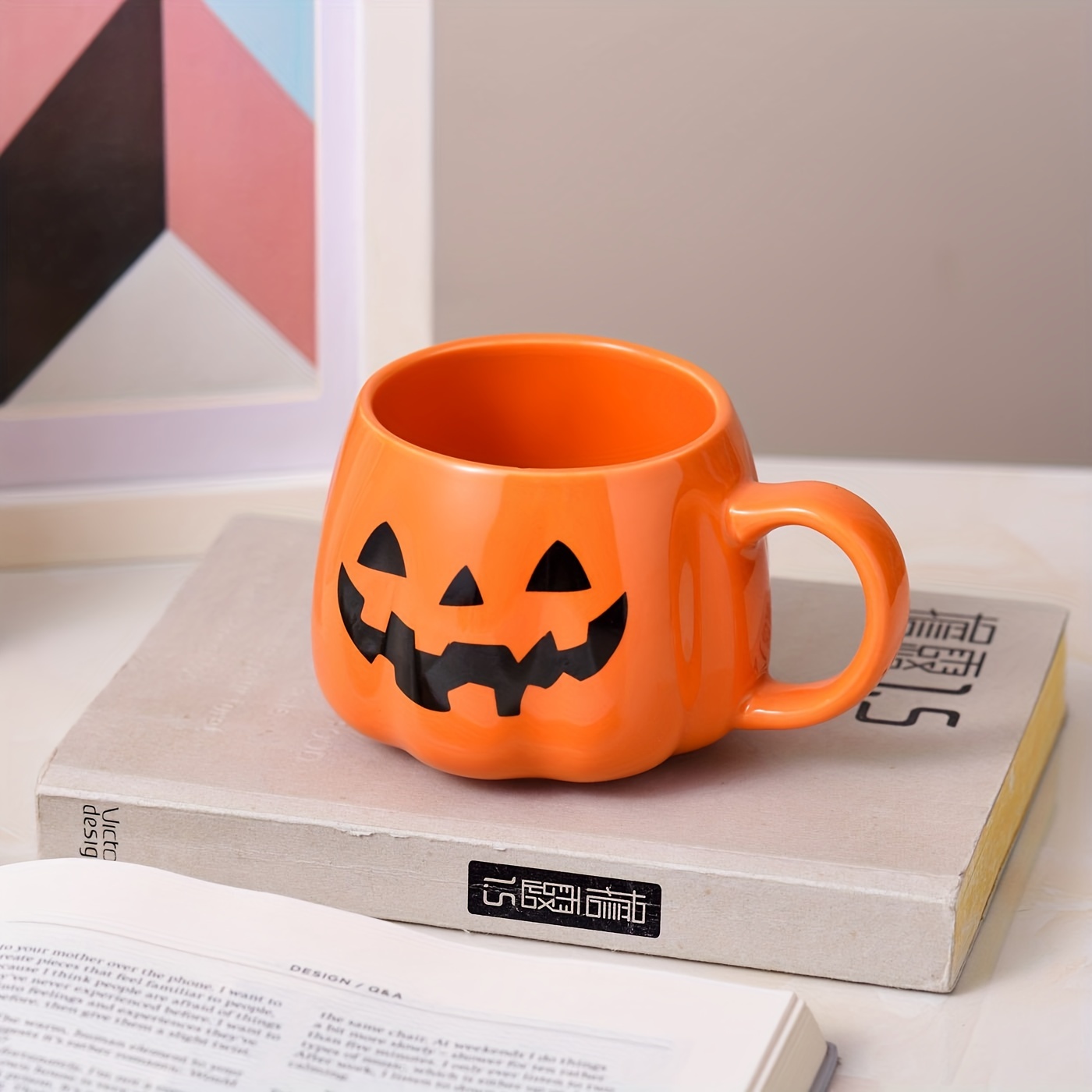 2pcs 400ml Halloween Pumpkin Ghost Glass Cup Novelty Water Cup