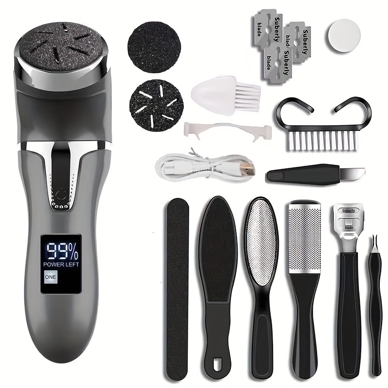 Vacto Electric Foot Callus Remover with Vacuum 13-in-1 Rechargeable Fo