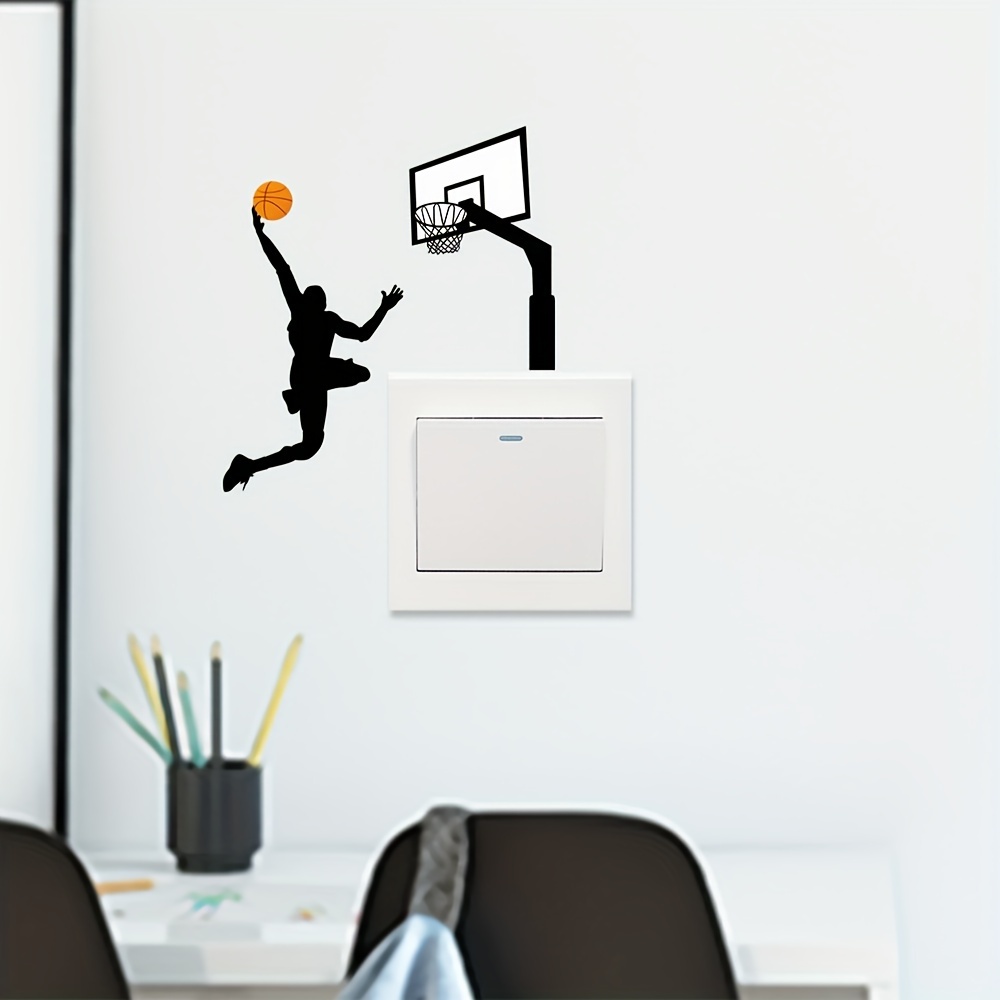 Basketball Wall Decal 3D Self Adhesive Removable Break Through The Wall  Vinyl Wall Stickers Ball is Life Wall Decal Dunk Silhouette Stickers