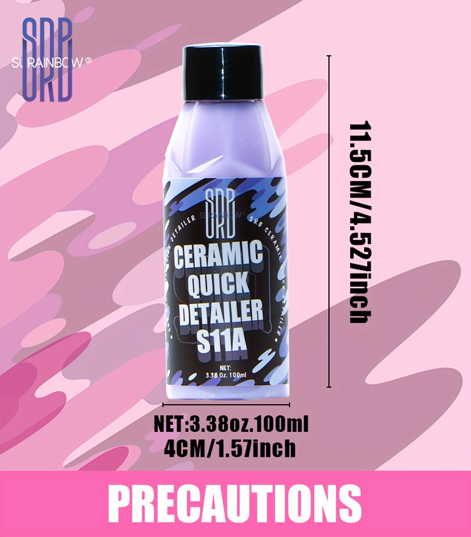 3 in 1 High Protection Quick Ceramic Coating Spray,Automotive Clear Coat  Spray,Quick Coat Car Wax Polish Spray for Cars,100ML