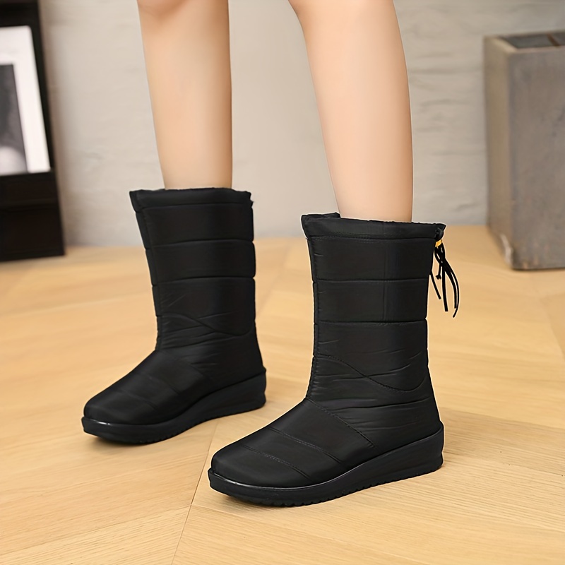 warm winter snow boots comfortable rain comfortable black waterproof women