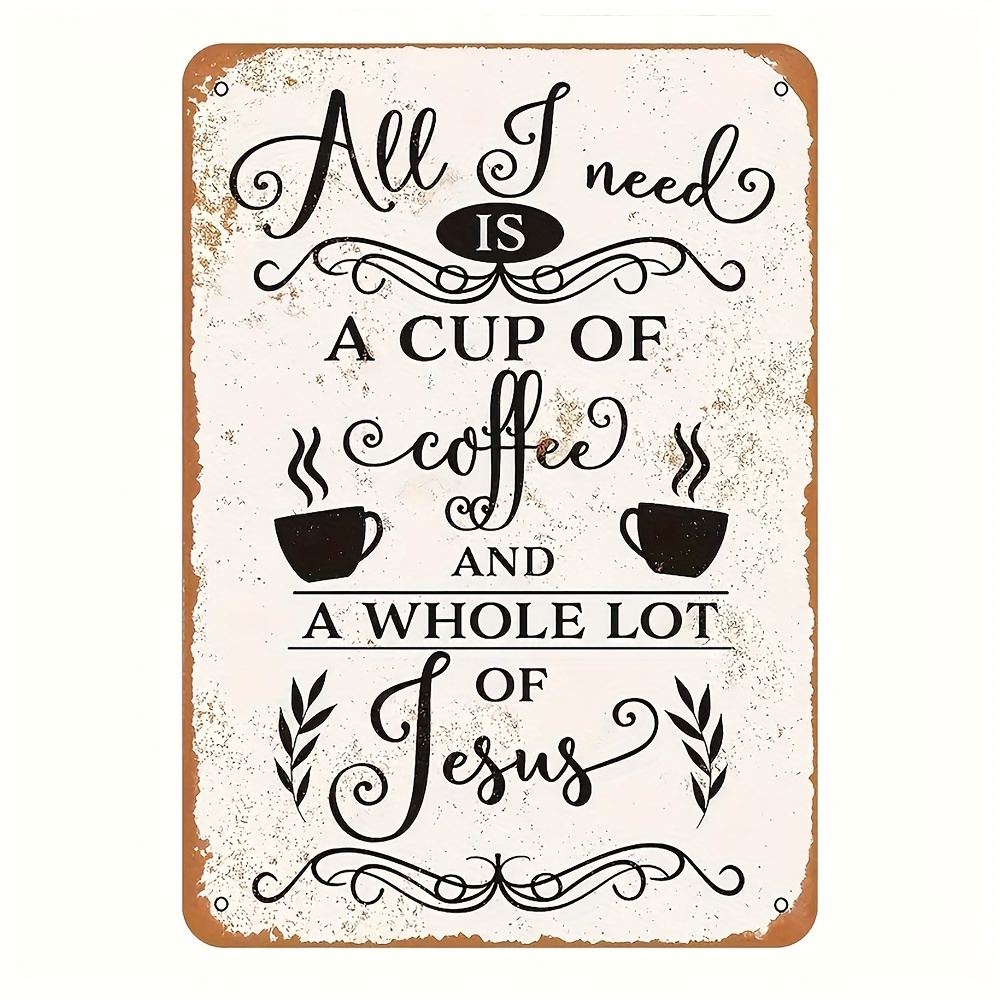 Vintage Coffee Bar Sign Kitchen Coffee Bar Wall Decor - Temu