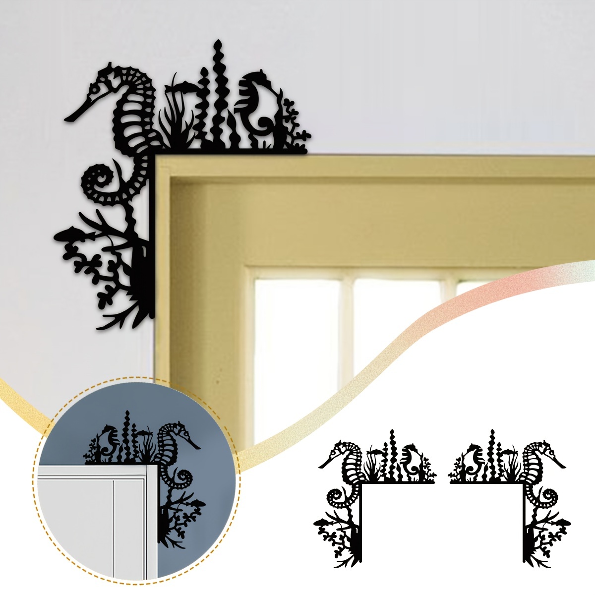 Seahorse Decorative Wall Stickers Door Corner Decorations, Halloween