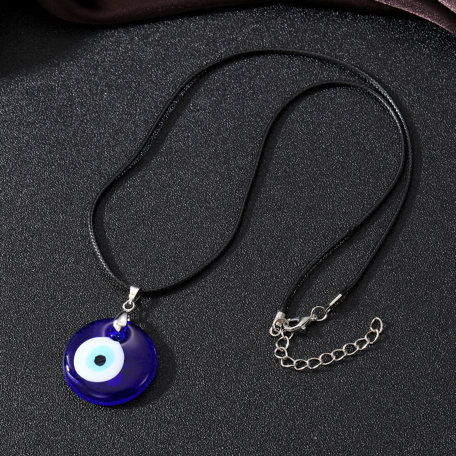 8pcs Retro Blue Glass Pendant Evil's Eye Necklace Round - Temu Austria