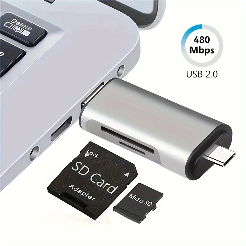 LECTEUR DE CARTE, (3.0), USB-A / USB-C, SD / MICRO-SD / TF, ALUMINIUM