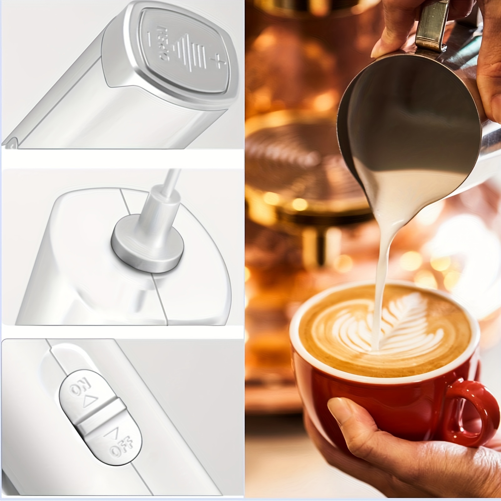 Stainless Steel Mini Frullatore Elettrico Per Latte - Perfetto Per Caffè,  Latte E Cappuccini - Temu Italy