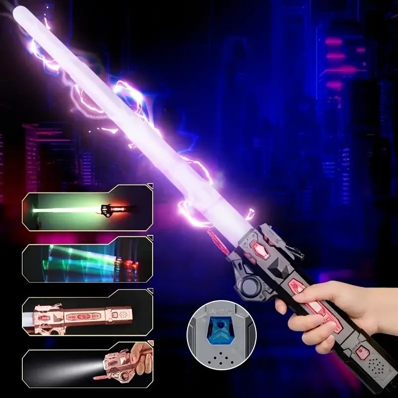 Children's Glow-in-the-dark Flashing Sword Toy,light Up Saber, Led Light  Swords With Fx Sound And Realistic Handle, Expandable Light Up Toy For Kid  Adult, Warriors And Galaxy War Fighter - Temu