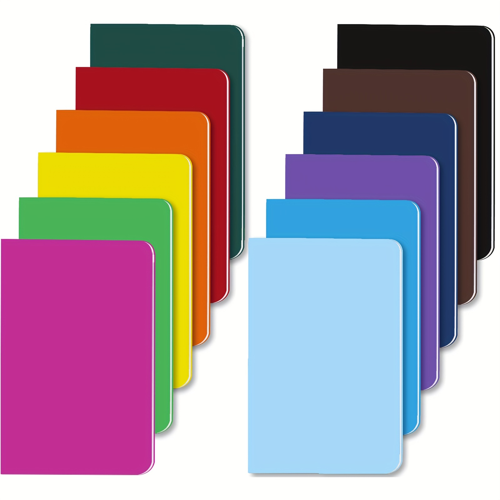 

12 Pack Mini Notebooks 3.5x5.5 In, Mini Journals Memo Notepads For Students, Small Pocket Notebook Set, 12 Colors For Students, Traveler, School Supplies, 3.5x5.5 Inches, 30 Sheets/60 Pages