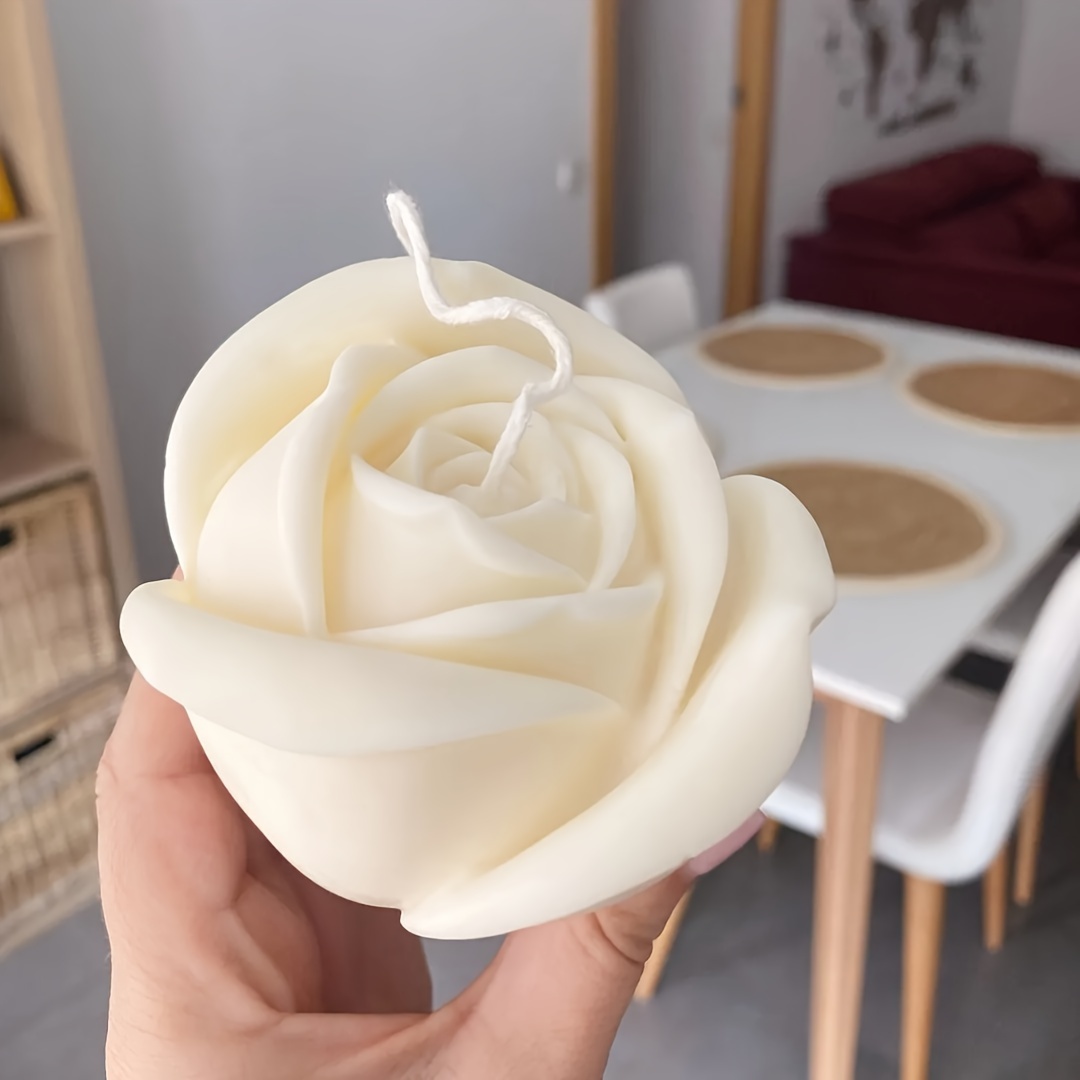 3d Rose Silicone Molds, Valentine's Day Rose Candle Mold,large And Small  Flower Rose Resin Mold,rose Ice Mold - Temu