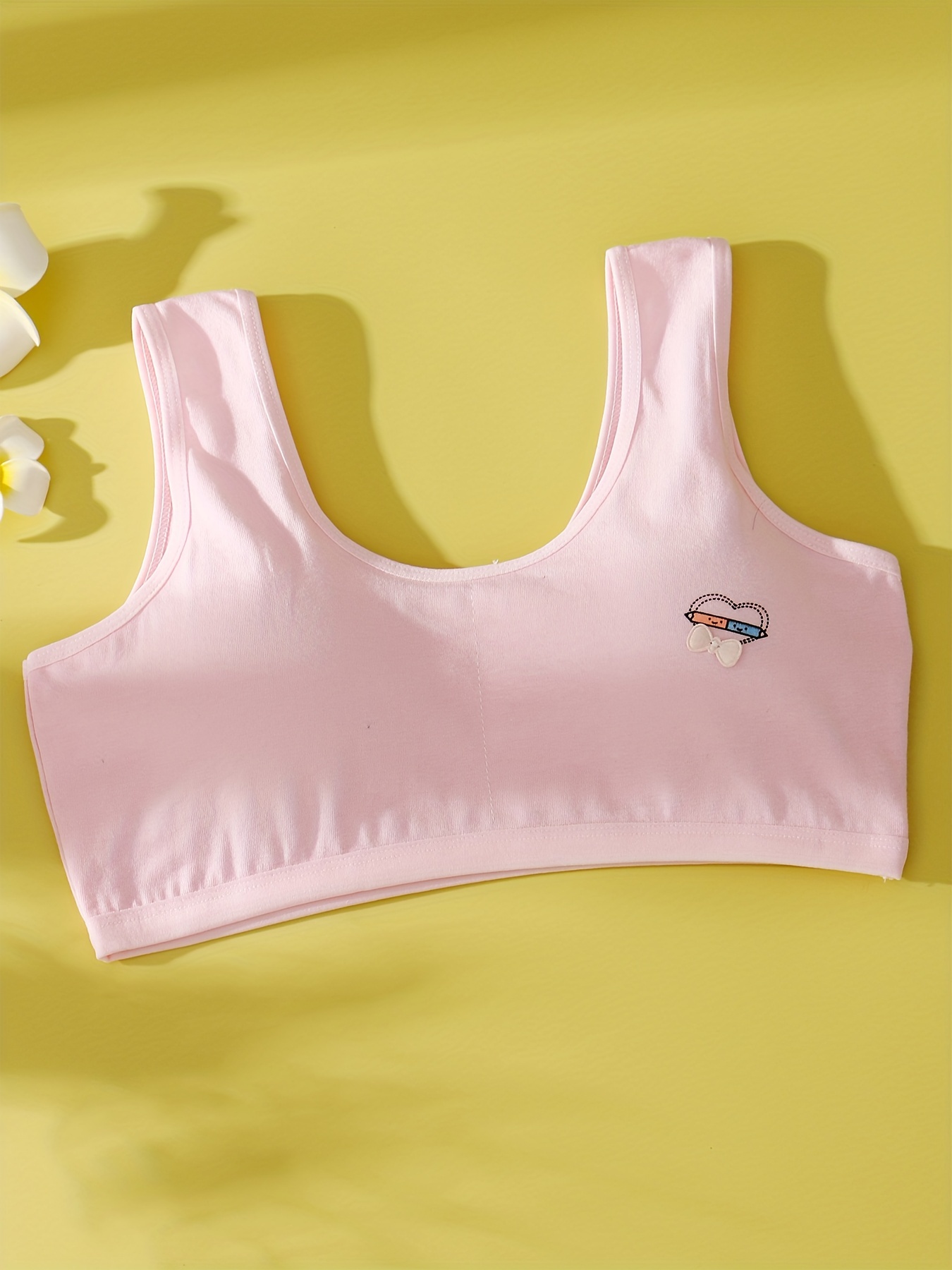 4 Pcs/Lot Children's Breast Care Girls Bras Age 8-16 Years Cotton Teens  Girls Sponge Cup Teenage Girl Underwear Kids Vest