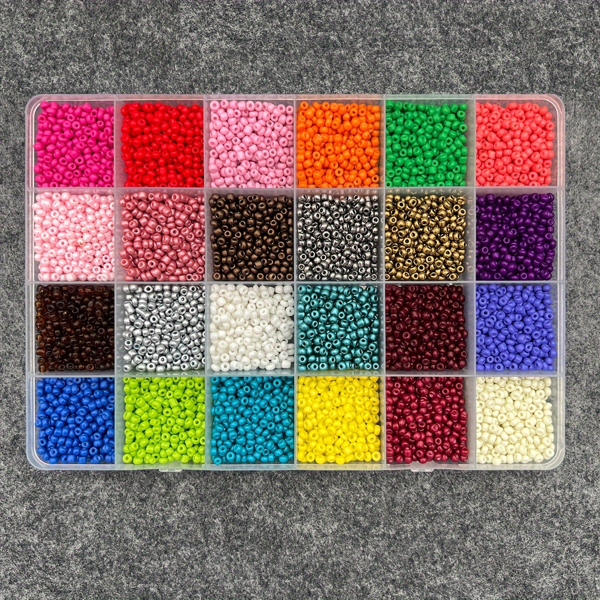 YITOHOP Juego de 36000 cuentas de semillas de vidrio de 0.079 pulgadas y 48  colores para pulseras y joyas, kit surtido de cuentas para adultos y