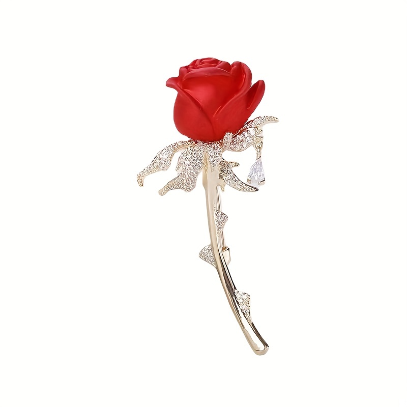 Elegant Rose Flower Shape Brooch Pin Elegant Pendant Corsage - Temu