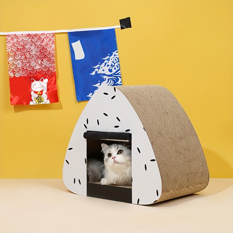 Corrugated cardboard outlet cat scratcher