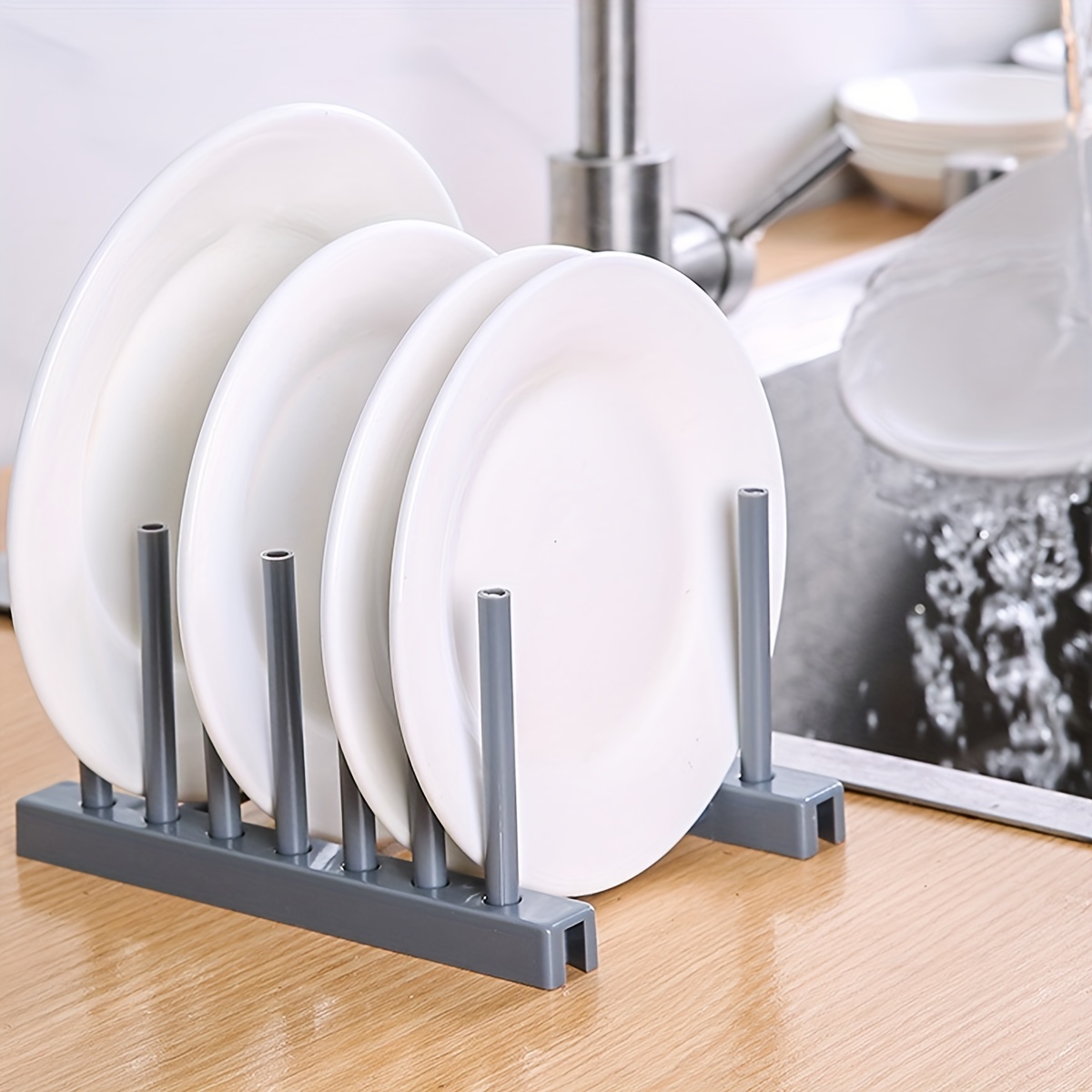 Kitchen Shelf Organizer Plates  Plastic Plate Bowl Storage Holder