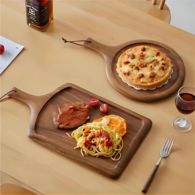 Tagliere per pizza, in legno di acacia, rotondo, con manico e coltello per  pizza, Ø 30 cm