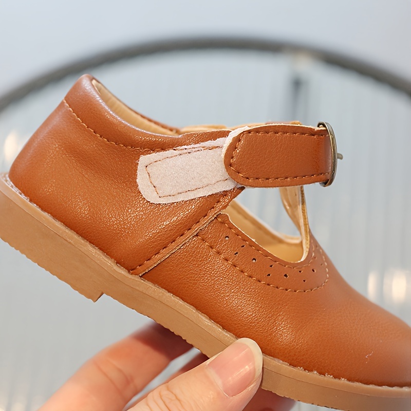 Vintage Solid Flat Shoes For Girls Spring Walking Shoes