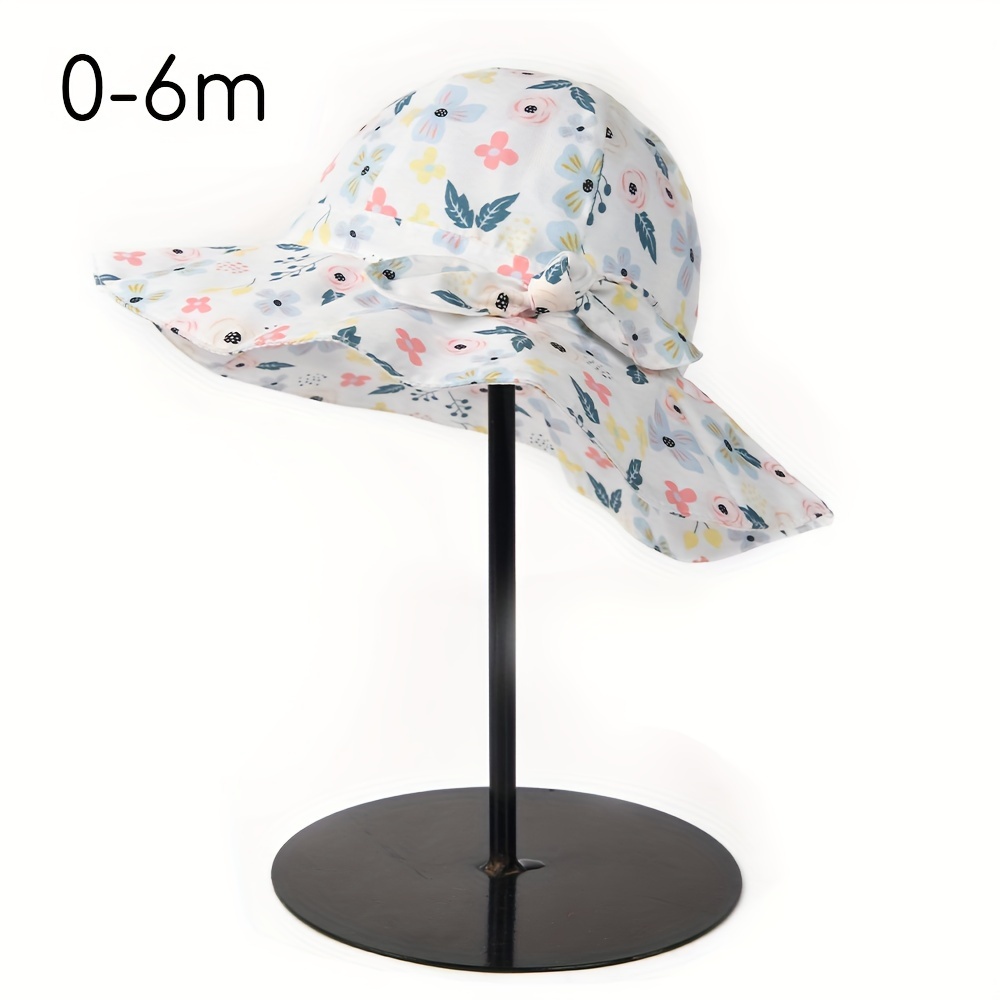 2-3y Girls' Summer Sun Hat Anti-Uv Beach Cap, 3-8 Years Old Girls' Fishing  Hat, Baby Girls' Sun Hat, Wide Brimmed Hat For Outdoor Activities