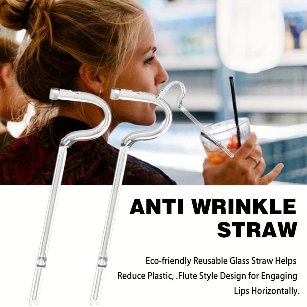 3pcs Reusable Wrinkle Resistant Straw Curved Wrinkle - Temu