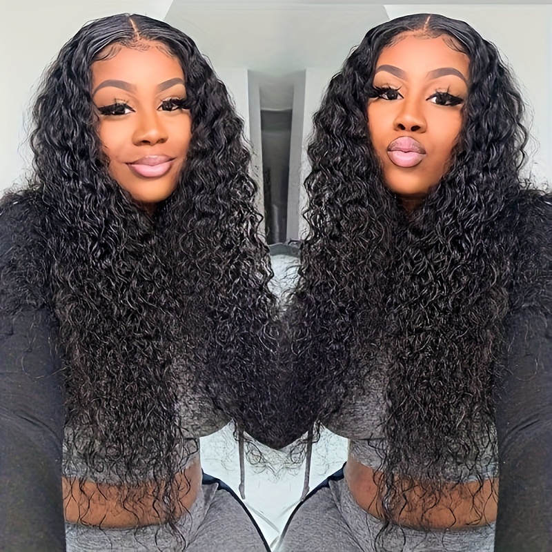 Wear And Go Glueless Wigs Human Hair Pre Plucked Pre Cut For Beginners  Kinky Curly Lace Front Wigs Human Hair 5x5 HD Lace Closure Deep Curly Wig  Human