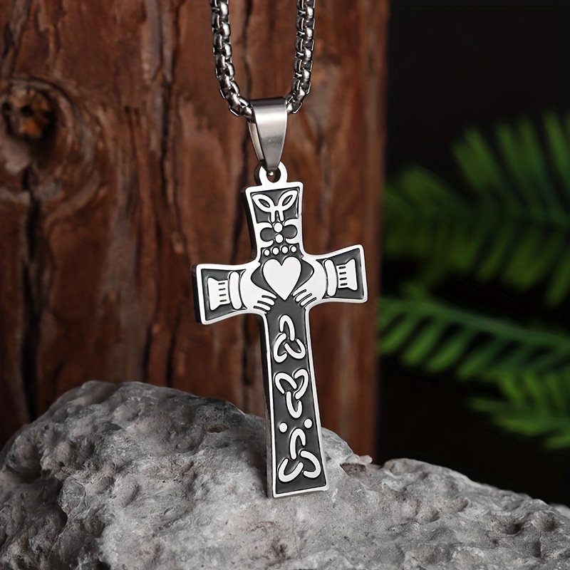 Sterling Silver Celtic Cross Necklace- Celtic Jewelry- Celtic Necklace