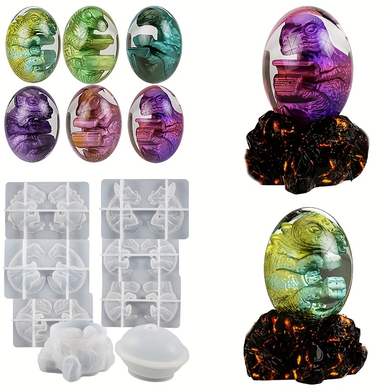 2 Pack Dragon Egg Mold Dinosaur Mold Silicone Mold for Resin