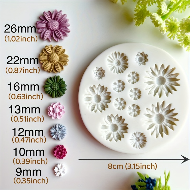 Flower Press Silicone Mold Polymer Clay Micro Cutters Floral - Temu