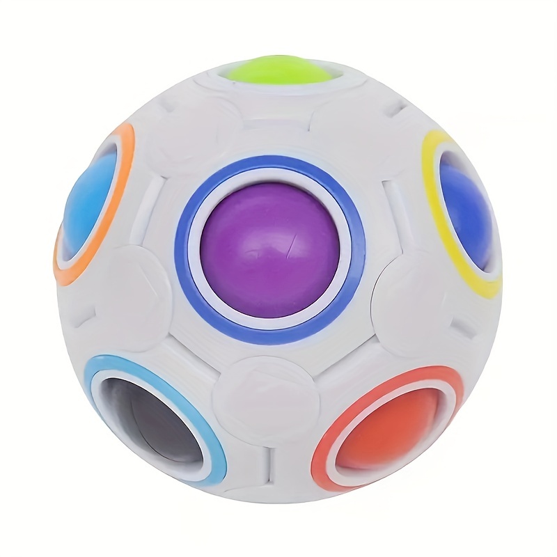 Rainbow Puzzle Ball Fidget Ball Decompression Stress Relief - Temu