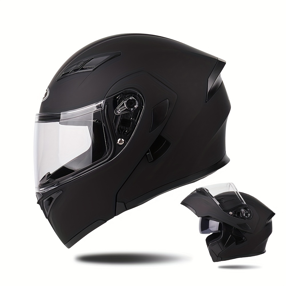Casco deportivo de motocicleta de cara completa, cascos integrados con  Bluetooth abatibles, aprobados por el DOT, para adultos, hombres y mujeres