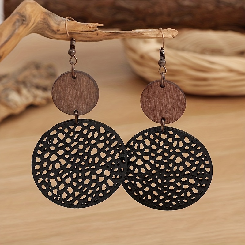 Dropship Women's Jewelry Accessories Wood Earrings Ethnic Hollow Carving  Boho Brown Wooden Drop Earring Birthday Party Gifts to Sell Online at a  Lower Price