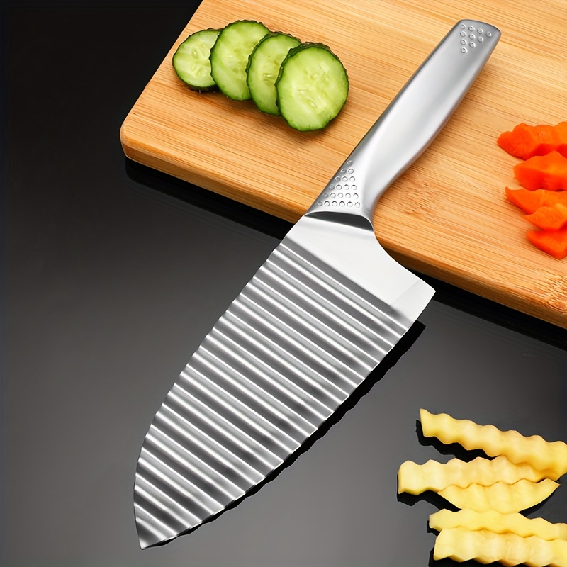 Potato Cutter Chip French Fry Maker Stainless Steel Wavy Knife