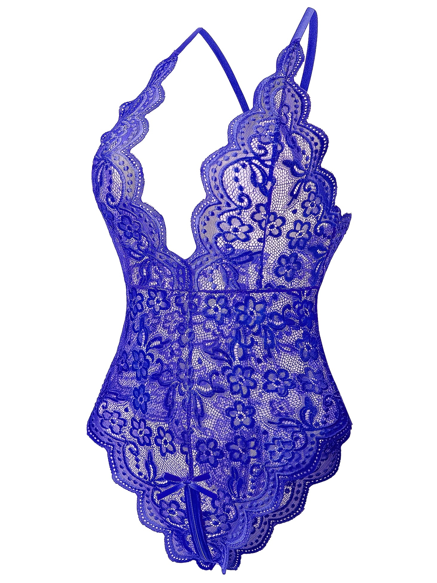 Peacock blue lace and satin bodysuit – Empress Curated Loungewear