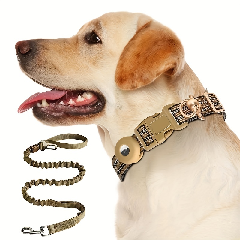 Collar de perro Airtag, collar de perro reflectante air tag para apple  Airtags - Collar de perro duradero ajustable de servicio pesado con soporte  de airtag