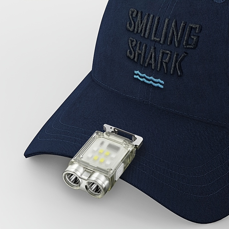 Smiling Shark LED Clip on Cap Light, Headlamp USB Rechargeable