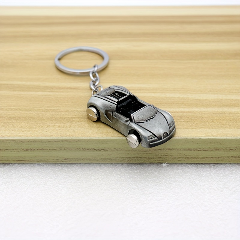 1 Stück Modellauto-Schlüsselanhänger, Cabrio-Sportwagen-Anhänger Aus  Metall, Für Männer