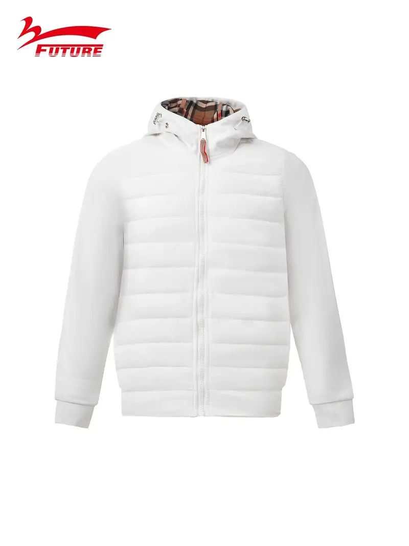 FUTURE Ropa de esquí cálida para hombre, chaqueta blanca con capucha, ropa  deportiva al aire libre
