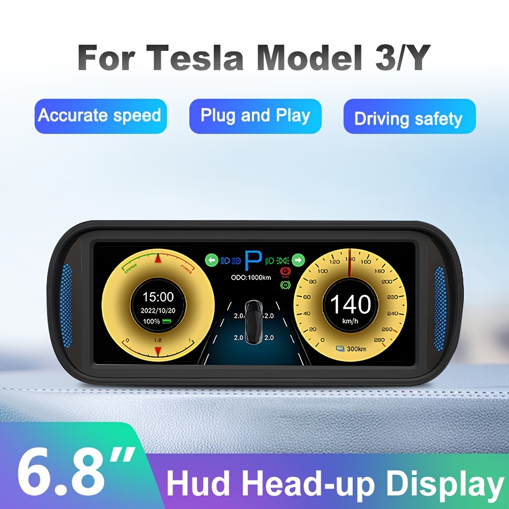 1pc Hud Head-up-Display Für Modell 3/Y LCD Instrument Panel 6,8-zoll  High-definition IPS Voll-Farbe Bildschirm T10 - Temu Austria