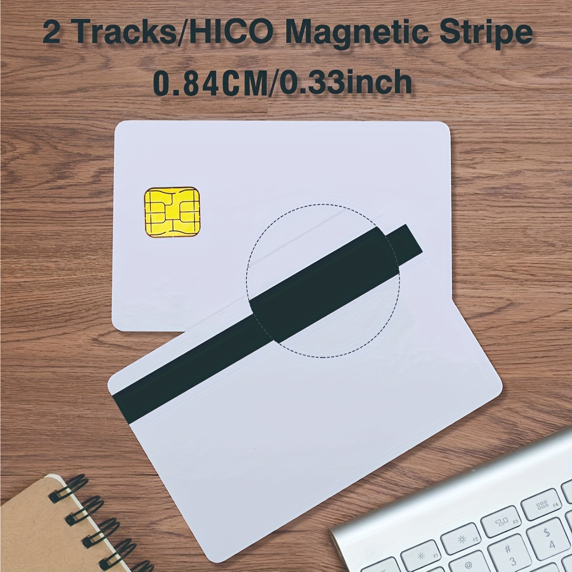 SLE4442 Chip Cards w/HiCo 2 Track Mag Stripe Blank White EMV Chip Cards  with Hi-Co Magnetic Stripe PVC Blank Card Blank Smart Intelligent Card  Contact