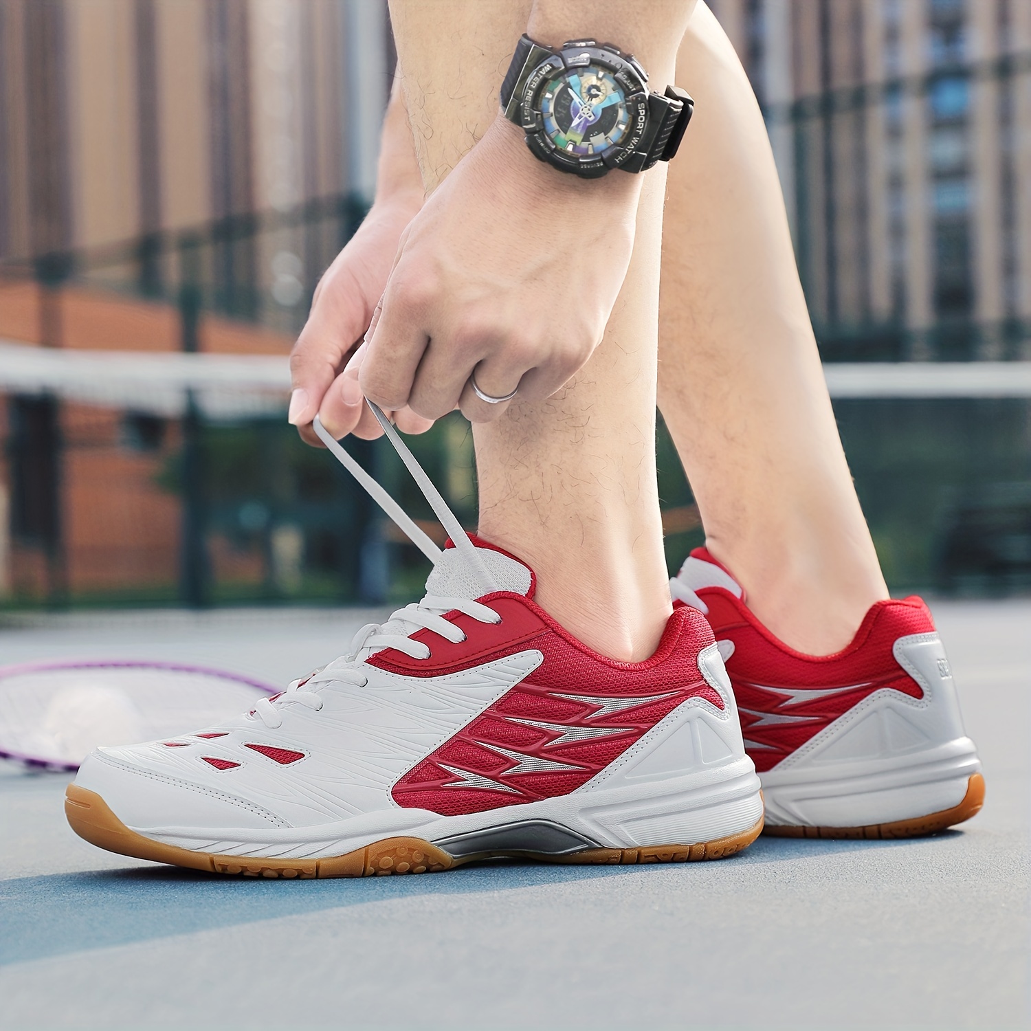 Badminton Shoes Men's Shock-Absorbing Wear-Resistant Non-Slip Breathable  Training Sports Tennis Shoes