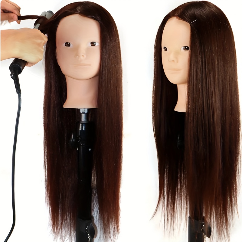 Premium Mannequin Head With 75% Real Hair Hairdresser - Temu United Arab  Emirates