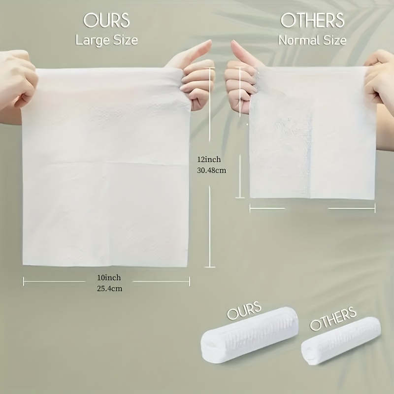 60pcs Biodegradable Disposable Face Towel Extra Thick Soft Clean Facial Towels