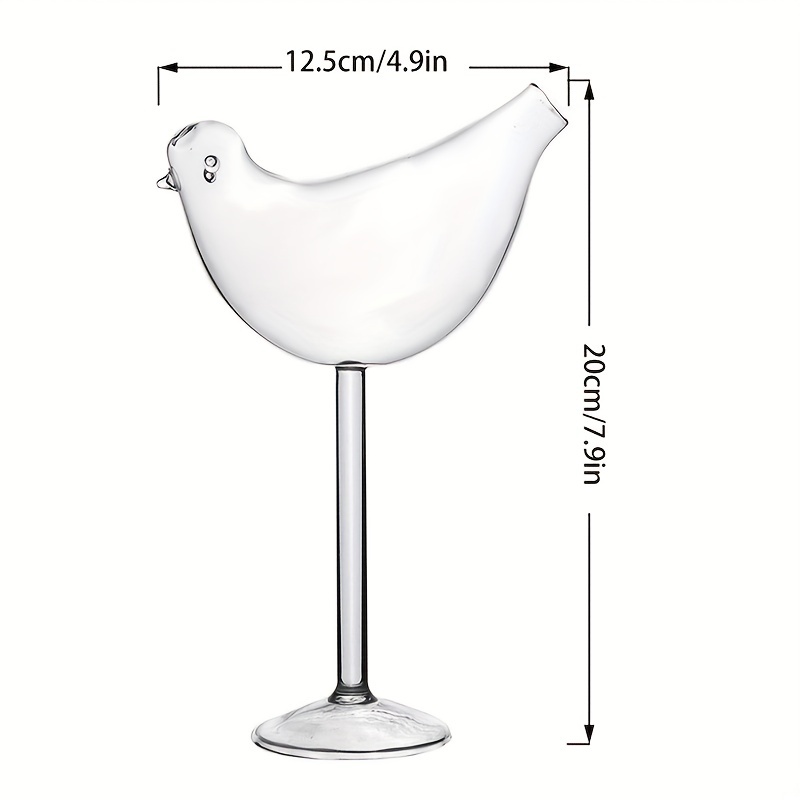 Swan Cocktail Glass Clear Wine Glass Bird Creative Champagne - Temu