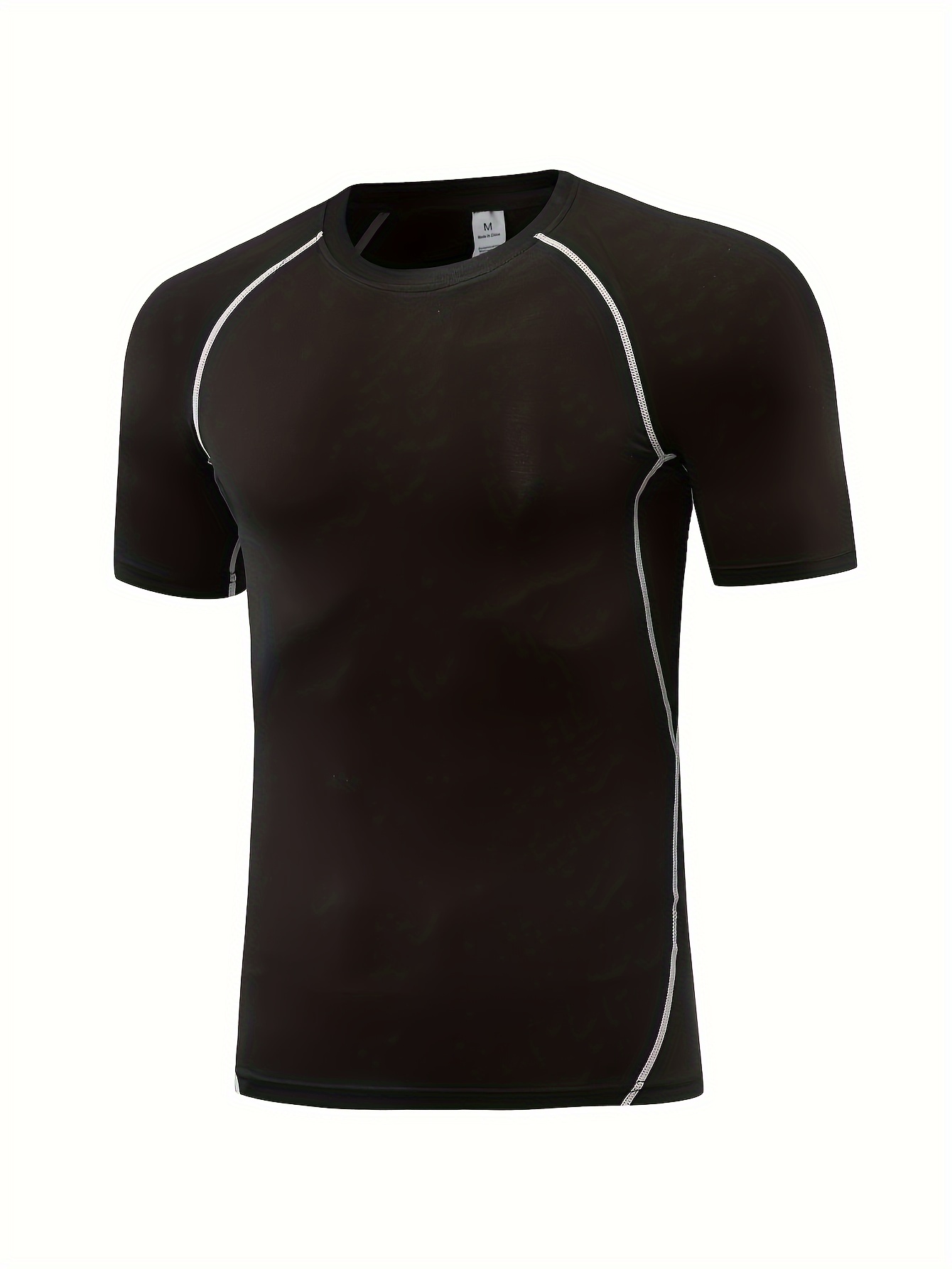 Solid Compression Shirts Men Long Sleeve Athletic Moisture - Temu
