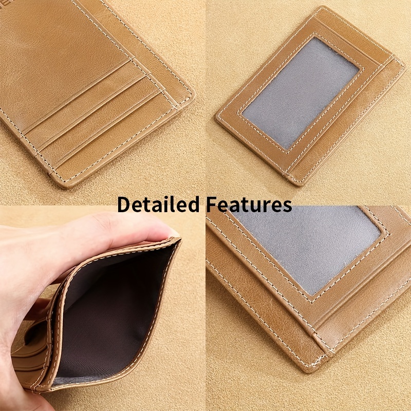 Durable Fashion Card Holder Zipper Coin Wallet Minimalist Front Pocket  Wallet - Temu