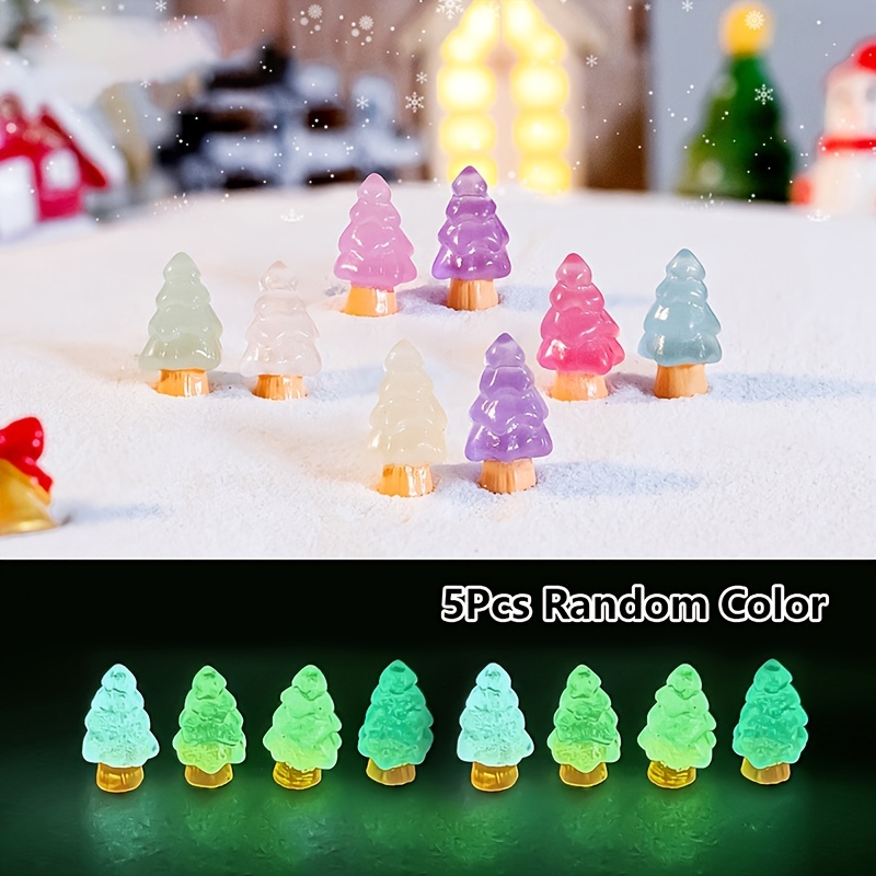 20Pcs Colorful Elf Firefly Glowing Mini Ornament Mini Luminous Briquettes  Elfs Glowing Potted Miniature Gardening Potted Decor