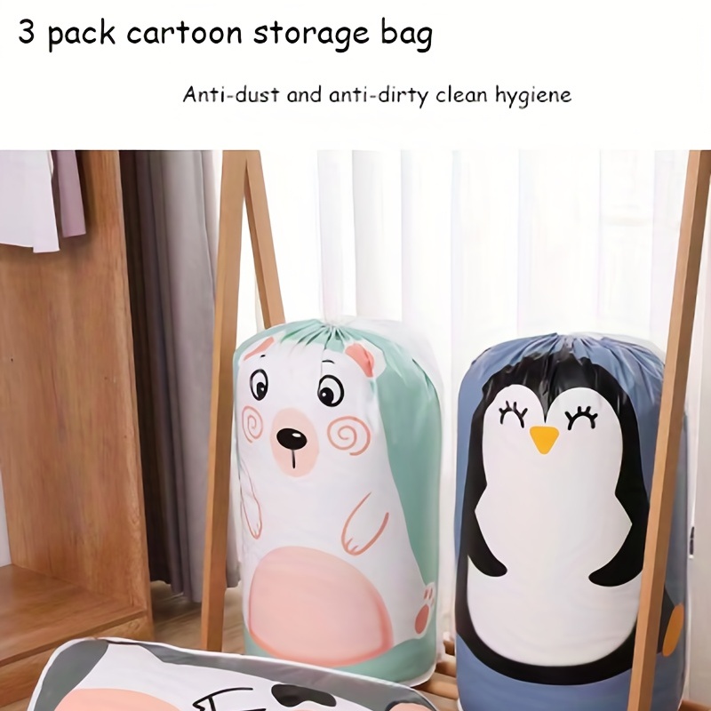 Cartoon Children's Foldable Blanket Storage Bags Organize - Temu