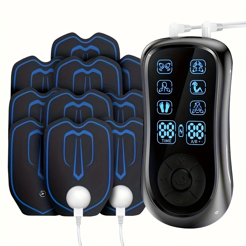 Rechargeable Tens Unit Machine Pulse Massager Full Body Pain Relief Device