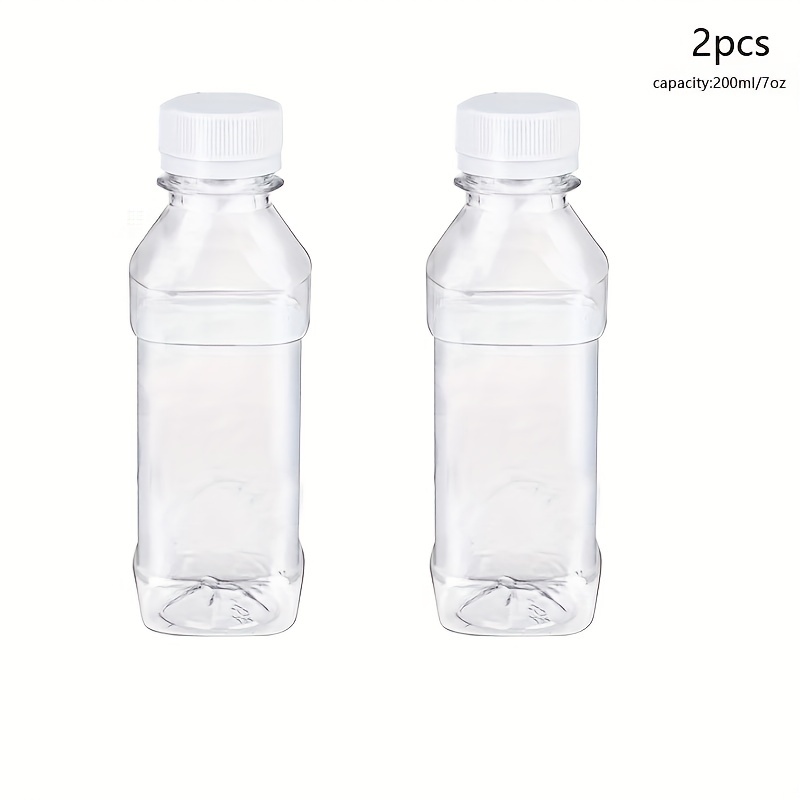 Plastic Juice Bottles With , Empty Reusable Clear Bottles With Label,  Funnel And Brush, Beverage Containers For Juicing, Smoothies, Drinking,  Beverages, Kitchen Supplies, Wedding Party Supplies, - Temu