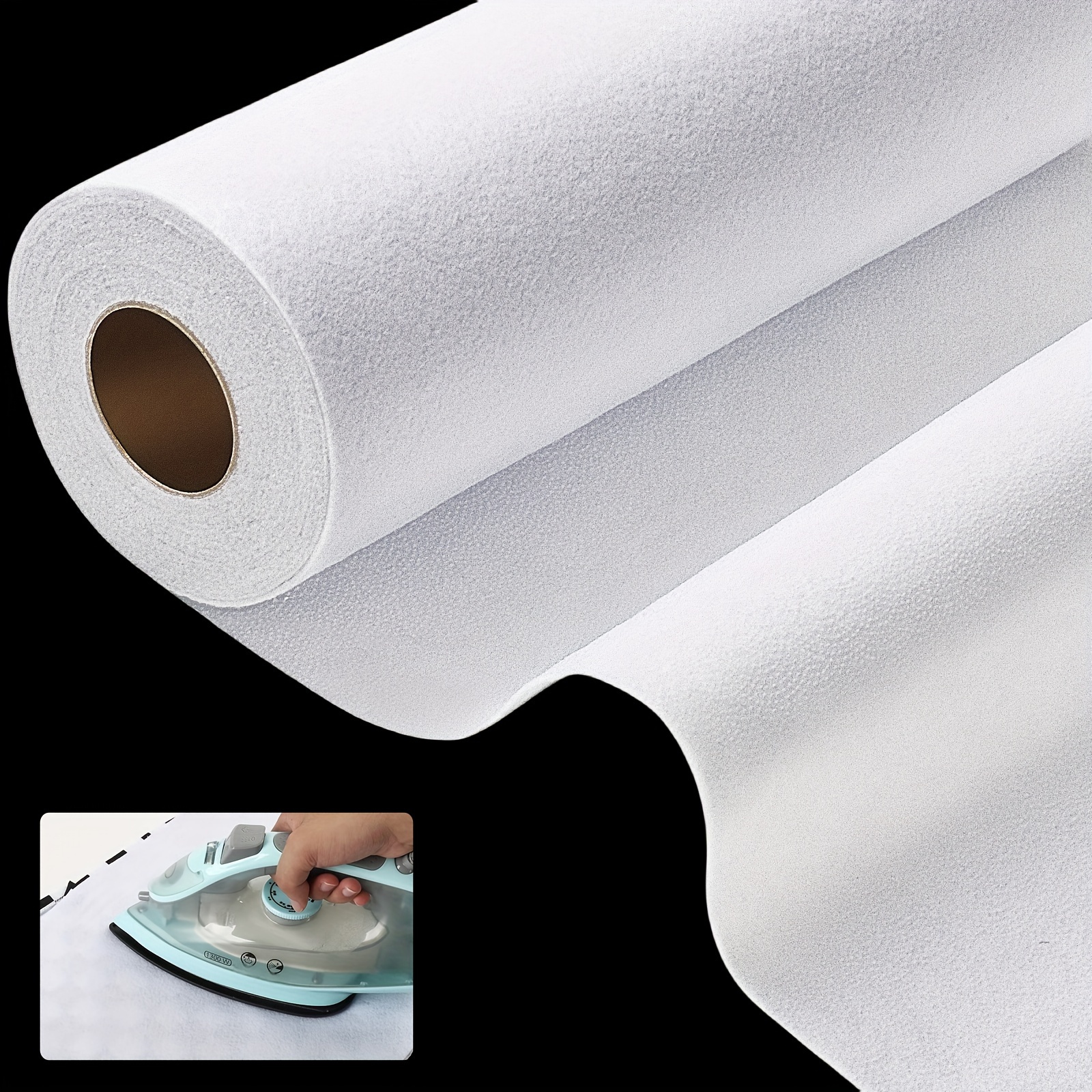 Iron on Fusible Fleece Interfacing for Sewing Light Weight Single Sided  Fusible Batting for Quilting Bags Shirt Quilt Dress Cup Cushion DIY Crafts