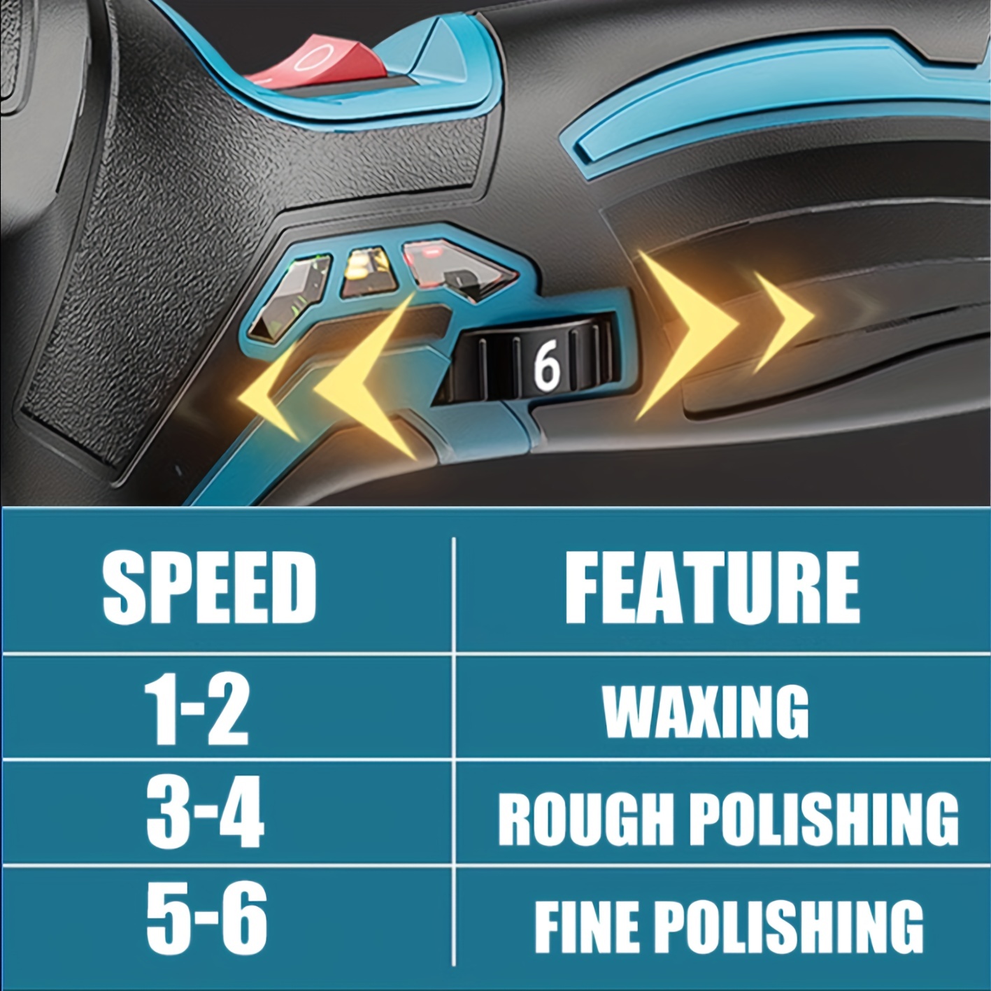 JAVN 5000RPM Cordless Mini Polisher 6Gears Car Polishing Machine